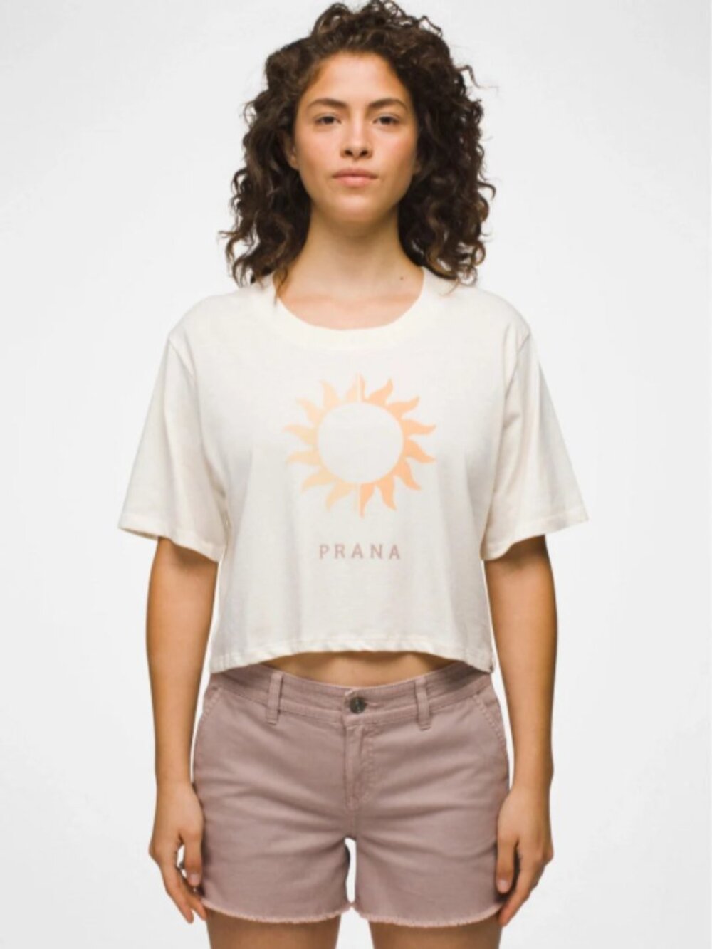 prAna Everyday Vintage-Washed Graphic Crop Tee Large